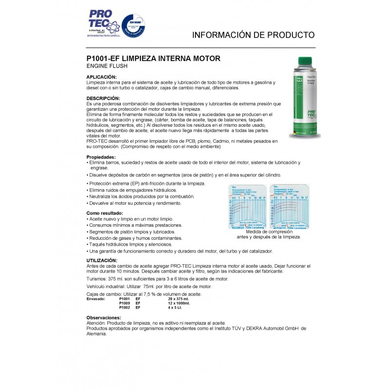 P1001-EF Limpieza Interna De Motor (ENGINE FLUSH) - Imagen 2